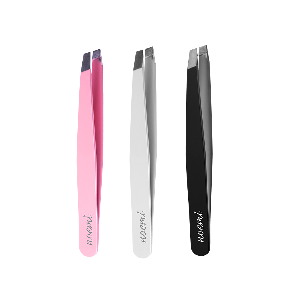 Noemi - Professional Pinzette Slant (Weiß, Pink, Schwarz)