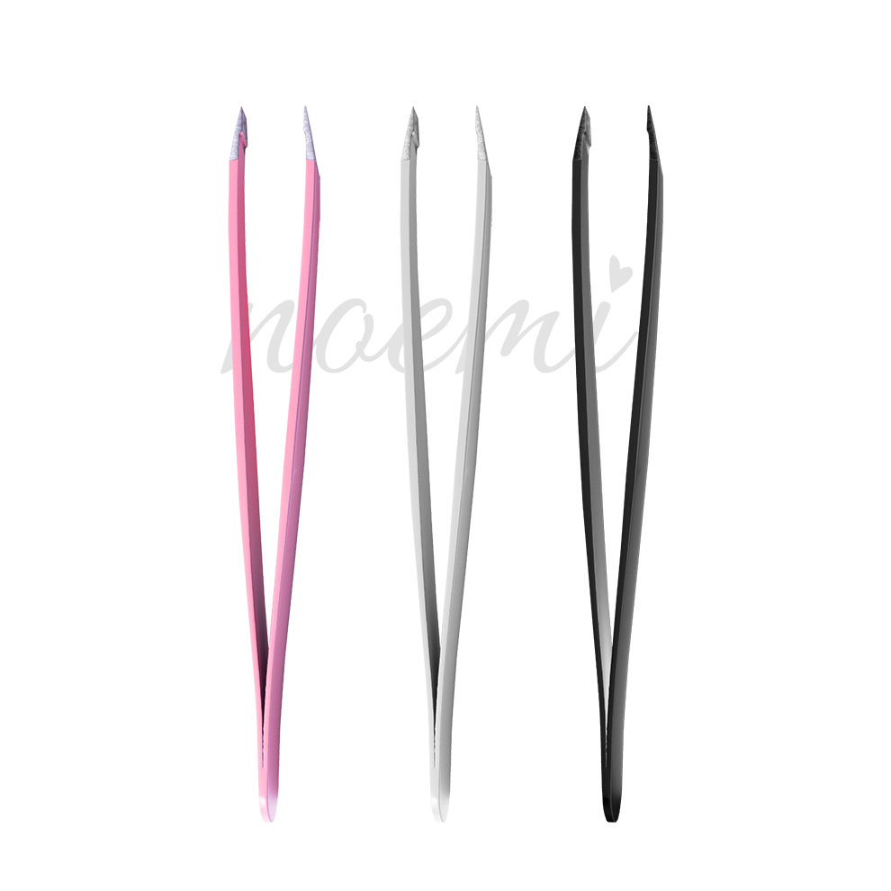 Noemi - Professional Pinzette Slant (Weiß, Pink, Schwarz)