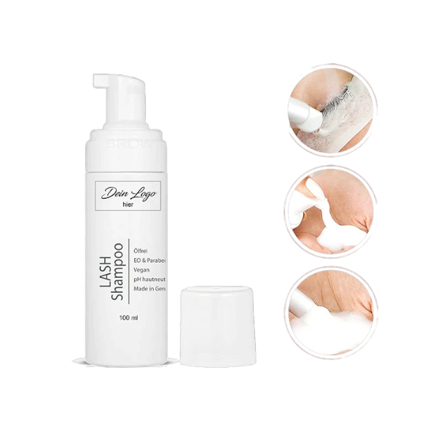 Wimpernshampoo mit deinem Logo - 10 Stück, 100ml