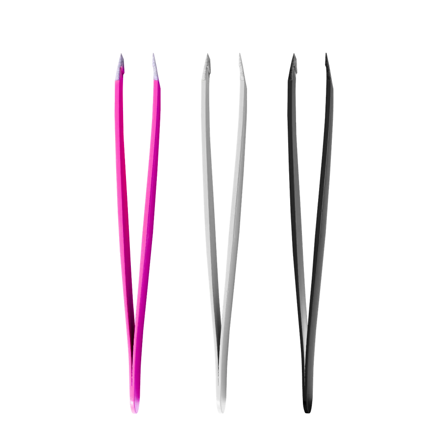 Noemi - Pinzette Slant - Weiß/ Pink/ Schwarz