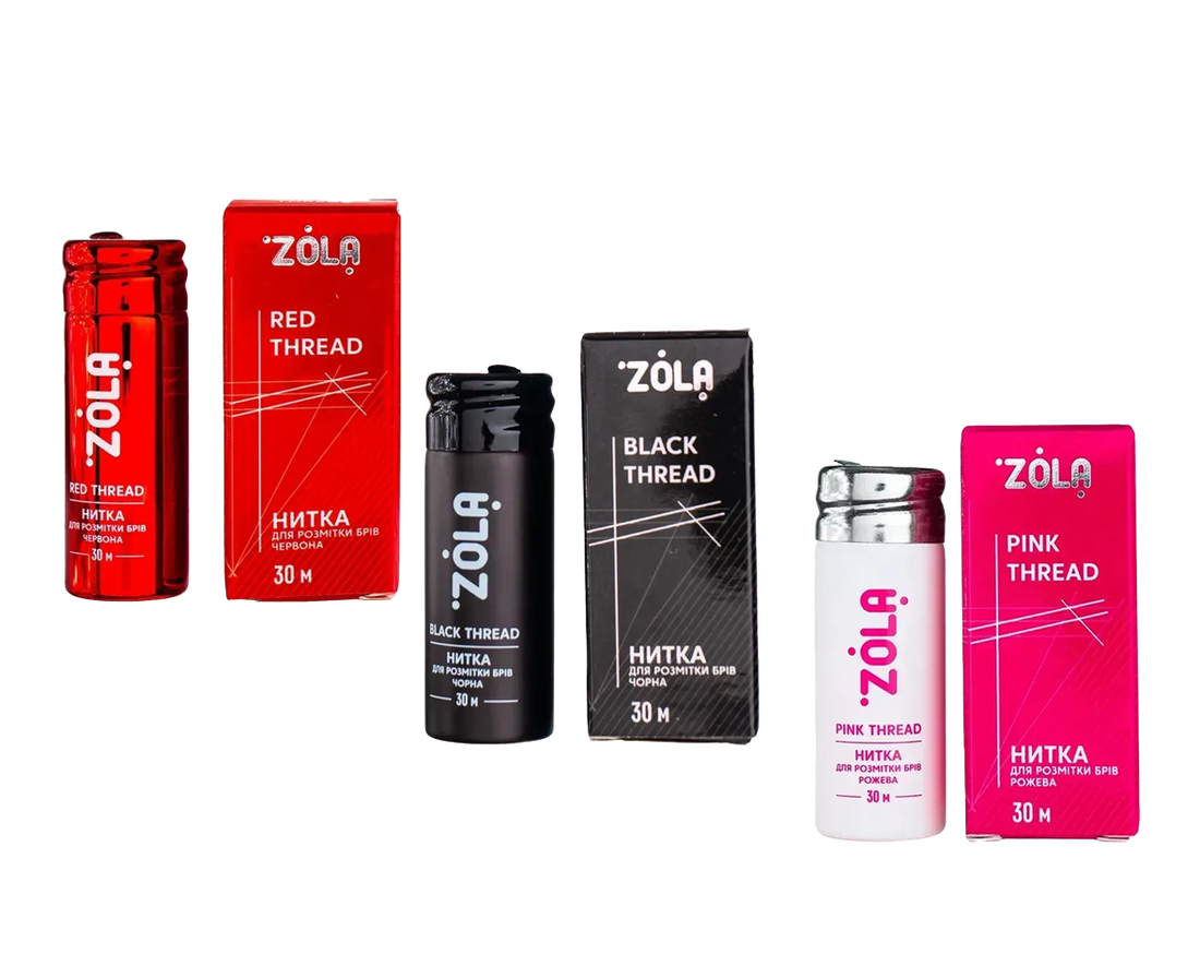 Zola Vorgefärbter Faden (weiß, Pink und Rot) 30m.