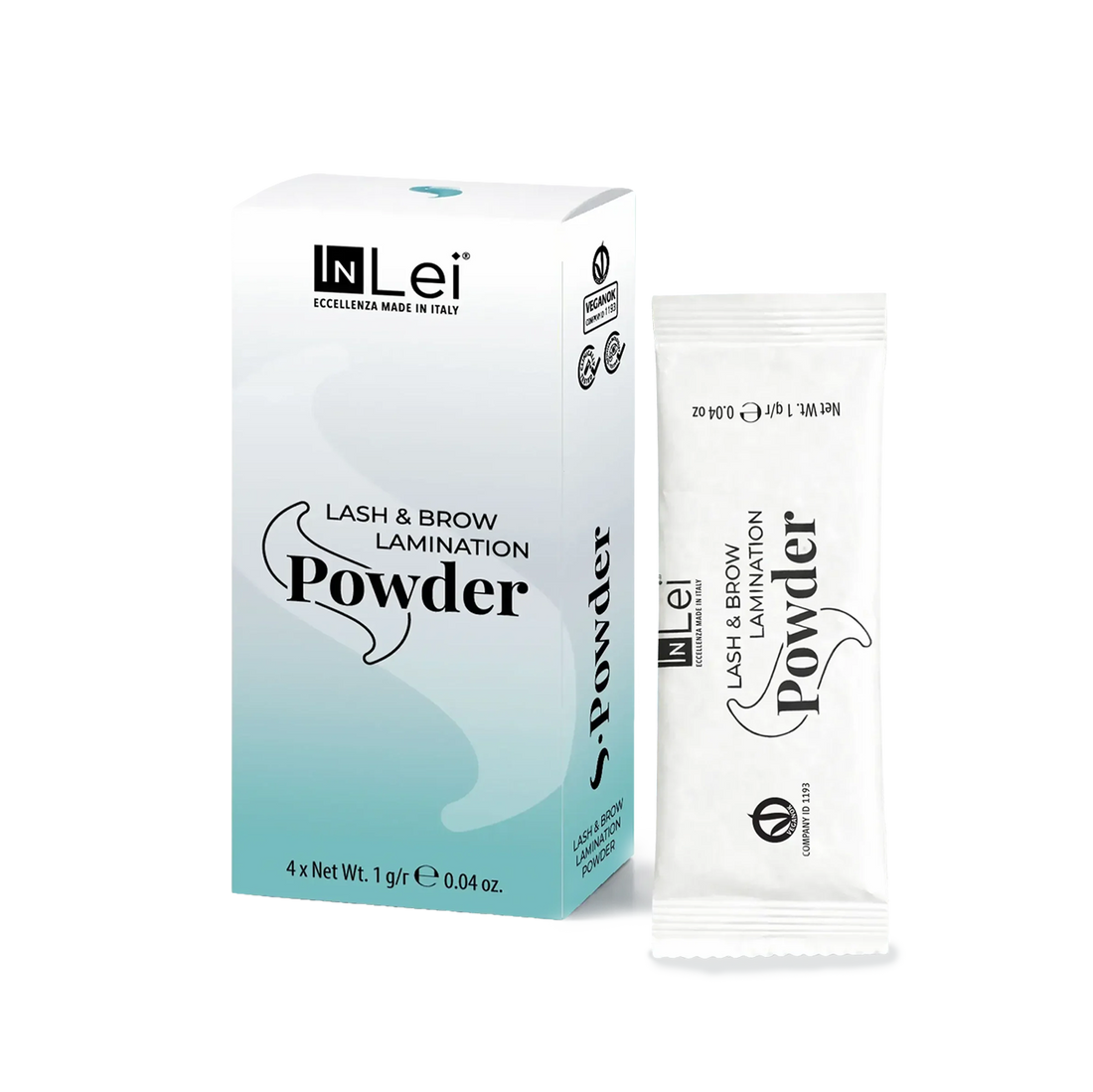 Inlei S-Powder Sachets – Pulver für Koreanisches Lashlifting, 4 × 1 g