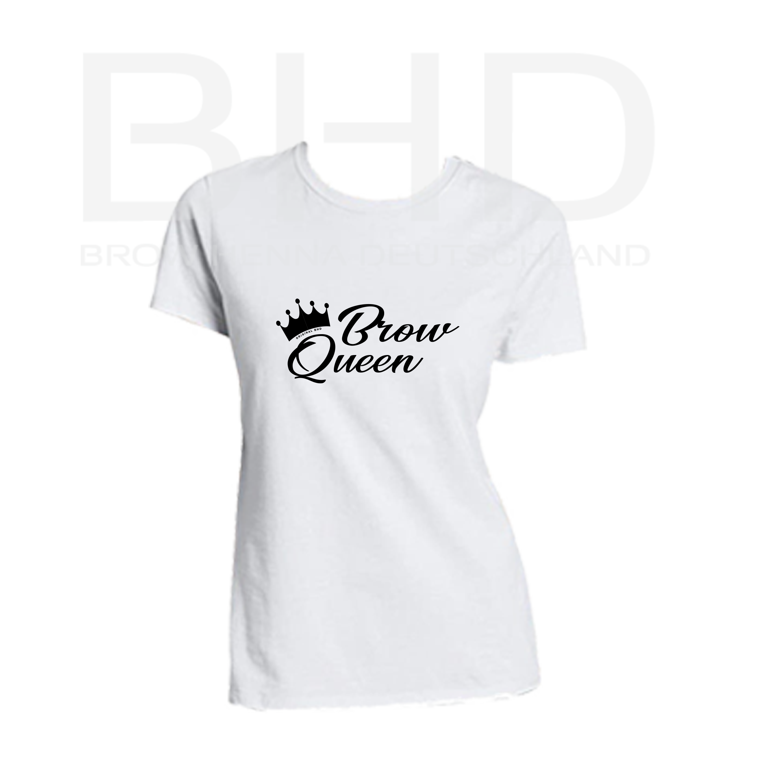 BHD - T-Shirt mit "Brow Queen" Logo 70% Rabatt