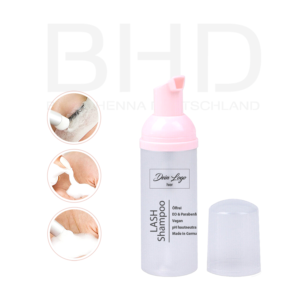 Wimpernshampoo mit deinem Logo (20 Stück, 50ml)