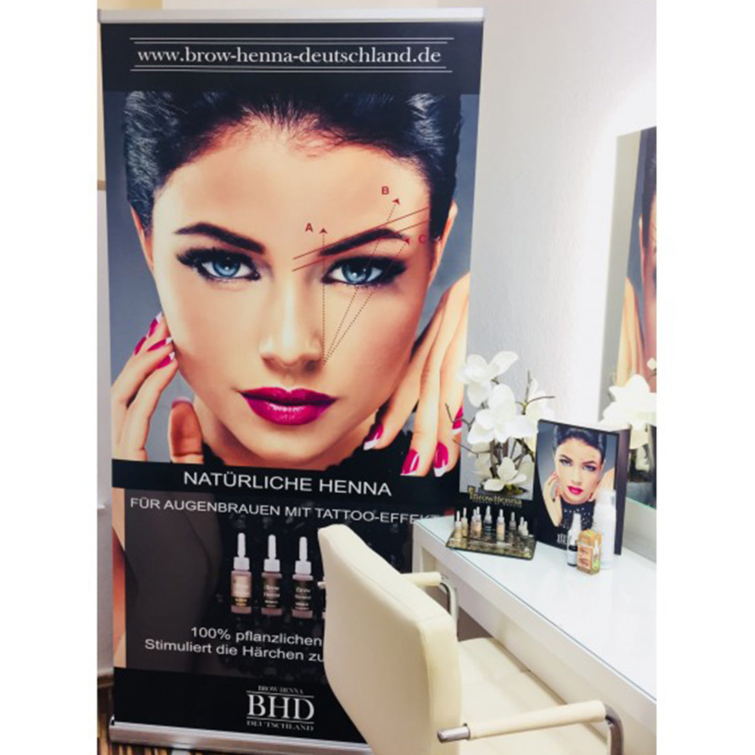 BHD - Roll-up-Banner (mit Brow Henna, 85mx200m)