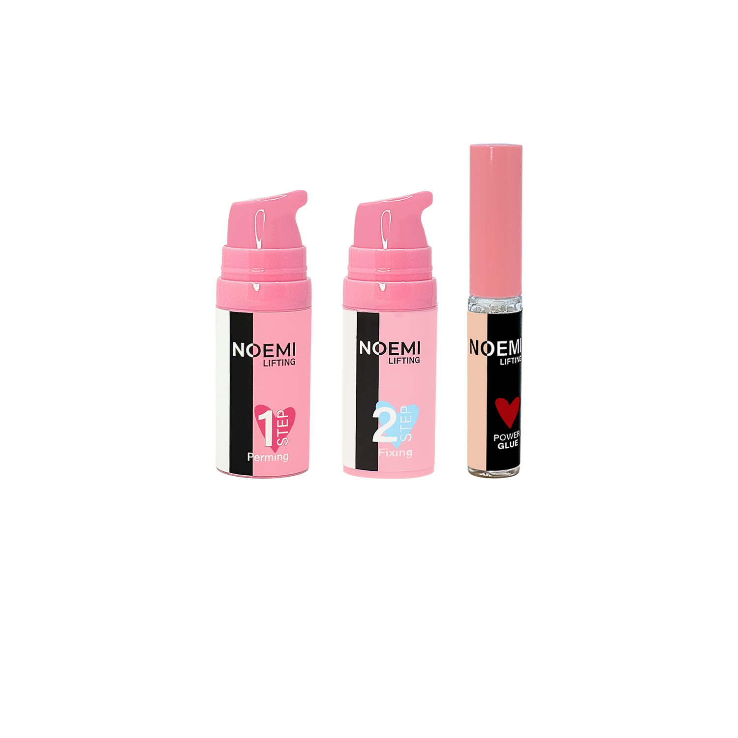 Noemi Lifting - Pump Set mit Lotion 1+2+Kleber (je Pumpflasche 10 ml &amp; 7ml Kleber)