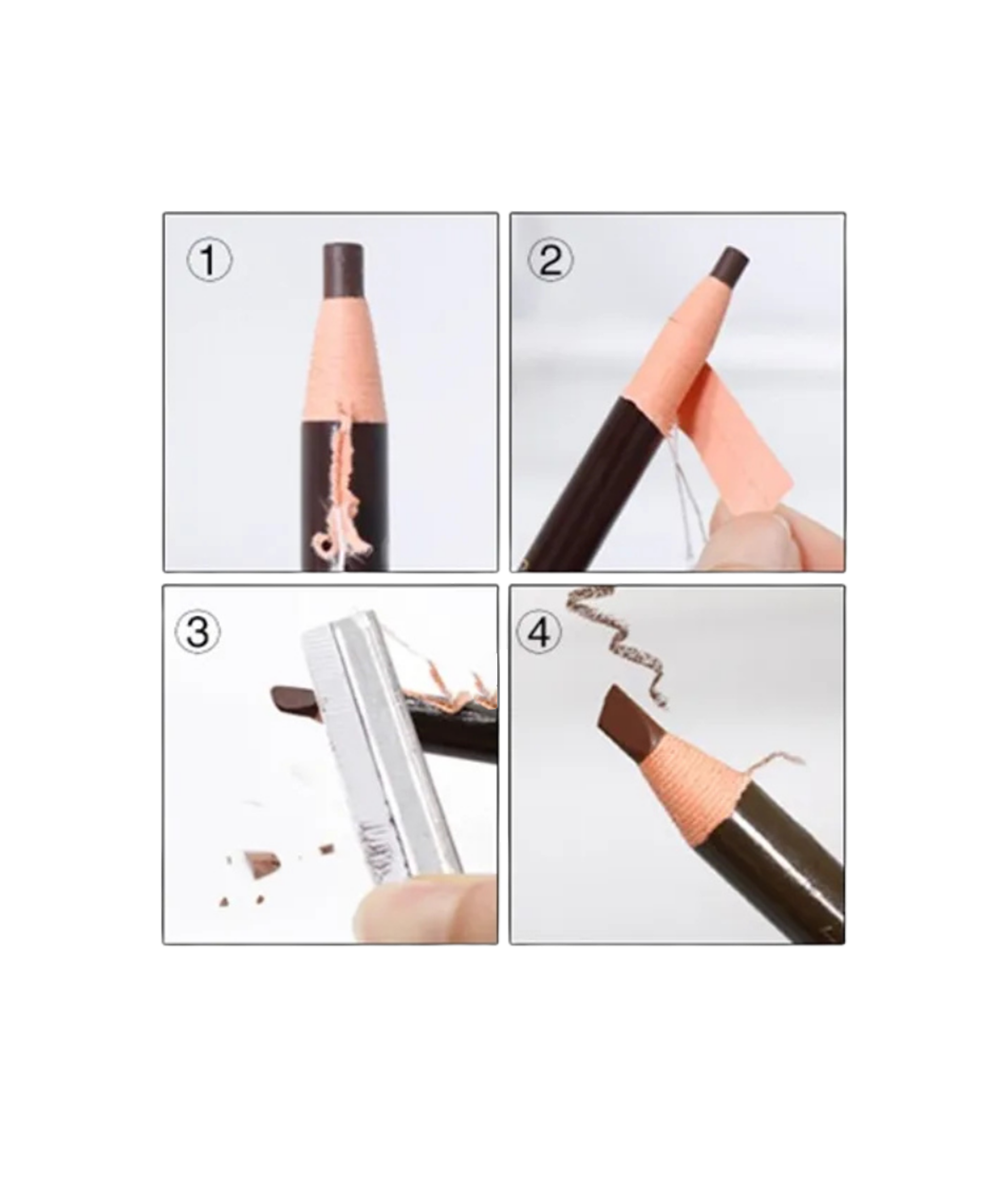 Augenbrauenstift zum Vorzeichnen - braun/schwarz, wasserfest