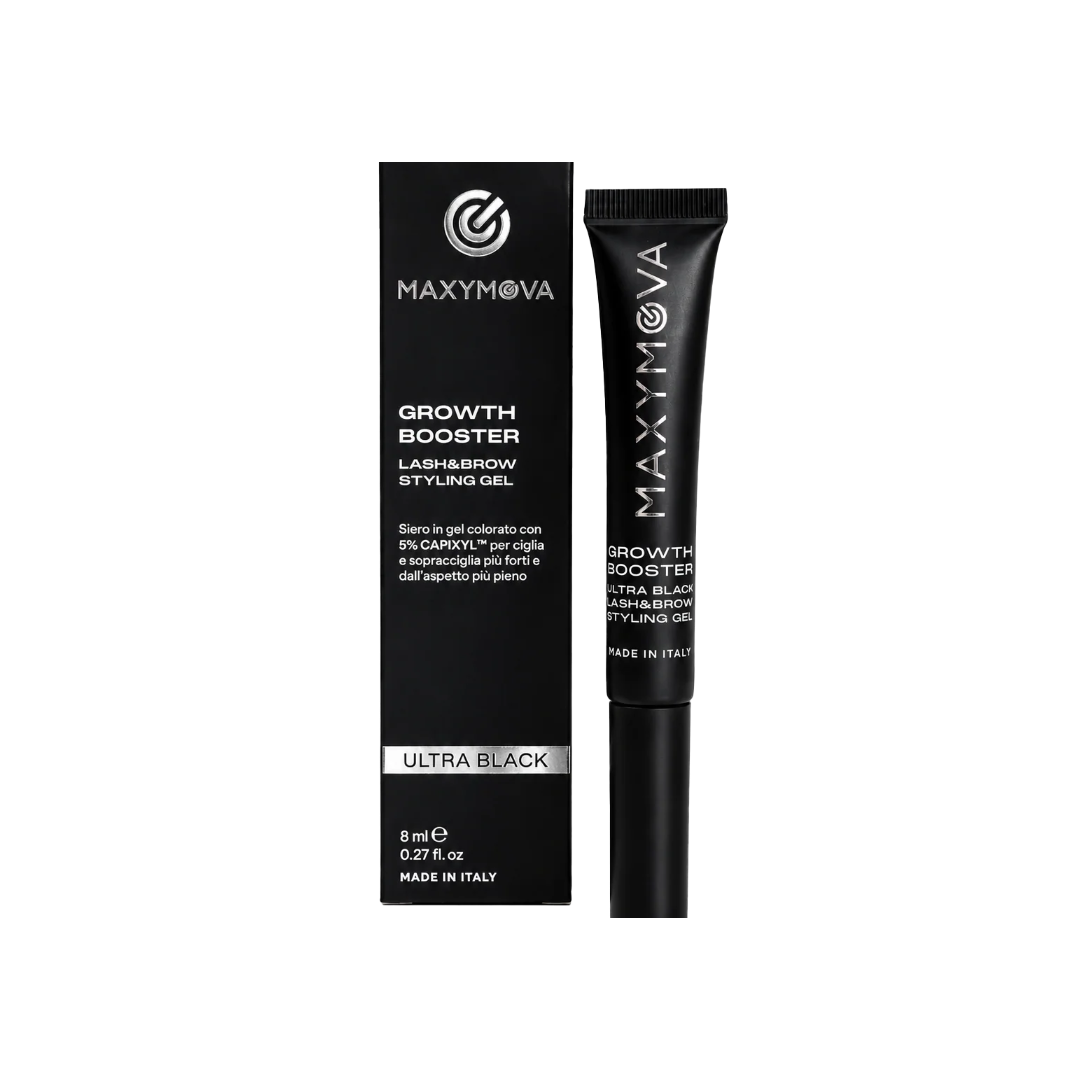 Maxymova GROWTH BOOSTER Ultra Black – Getöntes Wimpern- &amp; Augenbrauenserum