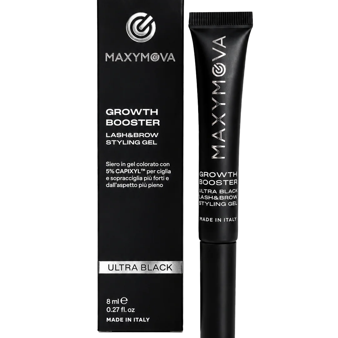 Maxymova GROWTH BOOSTER Ultra Black – Getöntes Wimpern- &amp; Augenbrauenserum