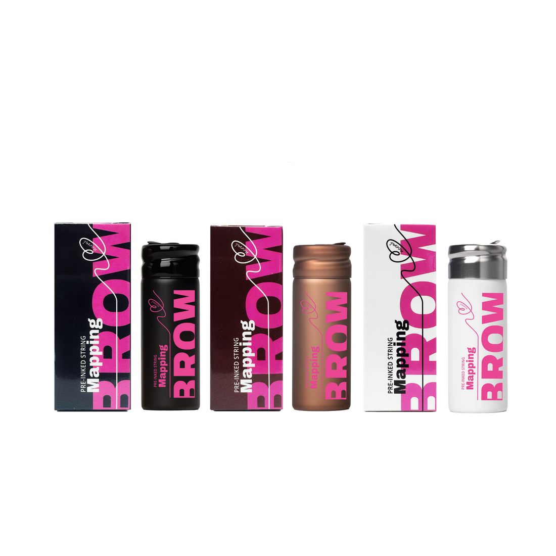 Noemi - Vorgefärbter Faden - weiß/ braun/ schwarz