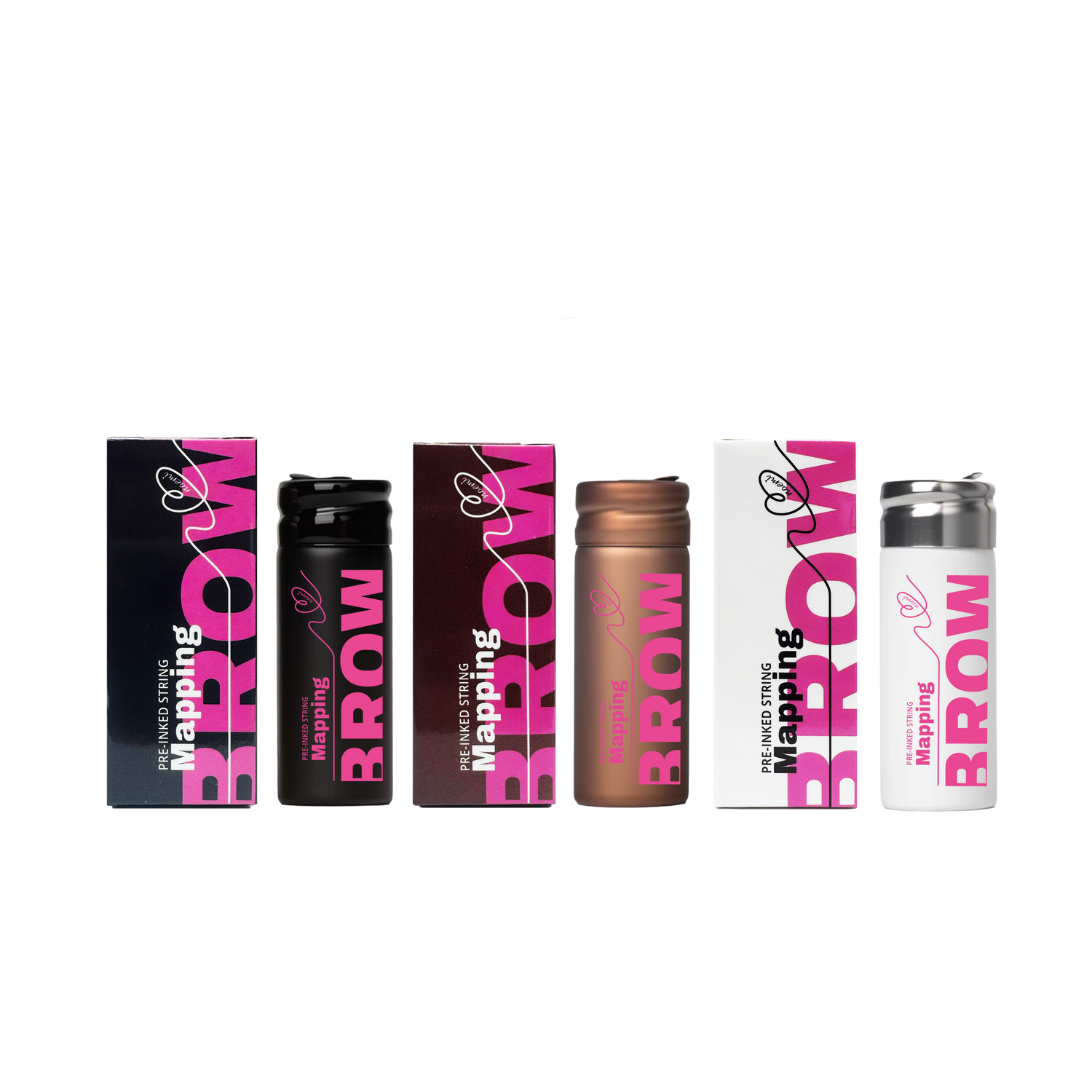 Noemi - Vorgefärbter Faden - weiß/ braun/ schwarz