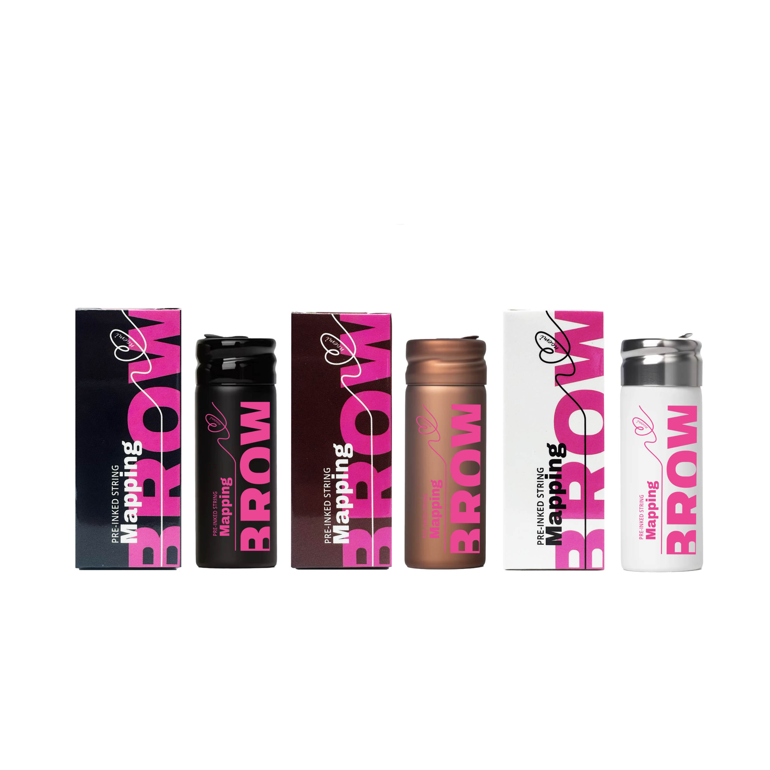 Noemi - Vorgefärbter Faden - weiß/ braun/ schwarz