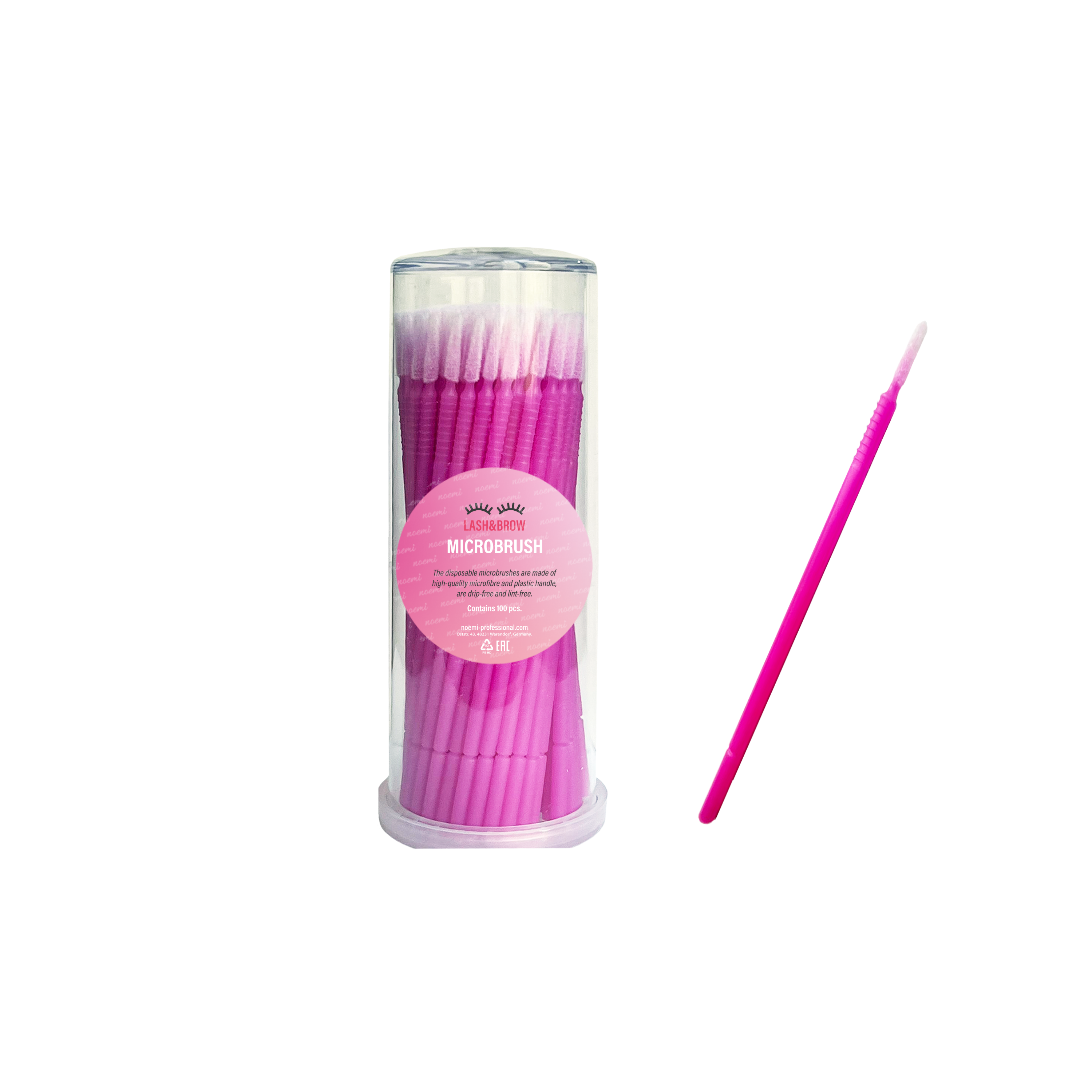 Noemi -  Microbrush - Pink in Tube