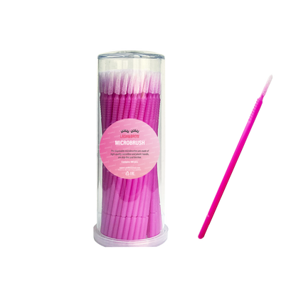 Noemi -  Microbrushstäbchen (100 St., Pink mit schmaler Spitze)