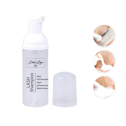 Wimpernshampoo mit deinem Logo - 20 Stück, 50ml
