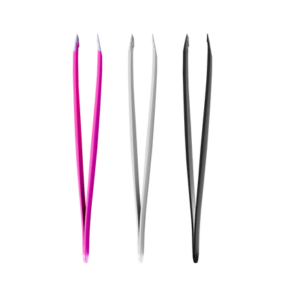 Noemi - Pinzette Slant - Weiß/ Pink/ Schwarz