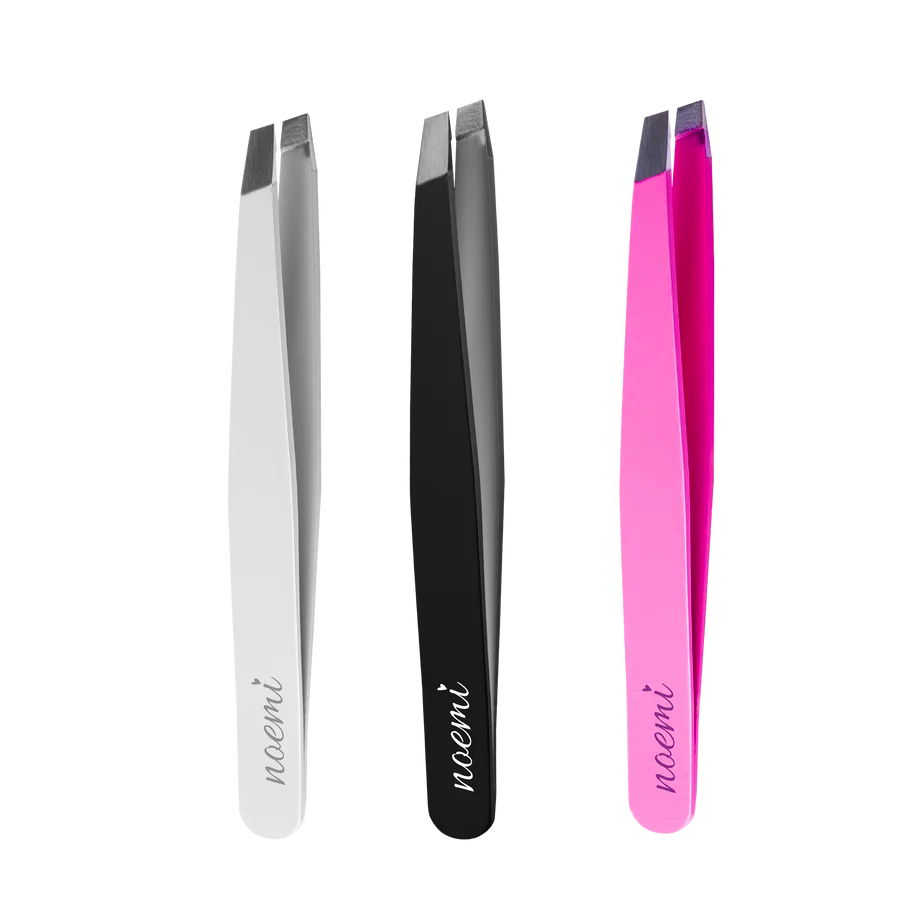 Noemi - Pinzette Slant - Weiß/ Pink/ Schwarz