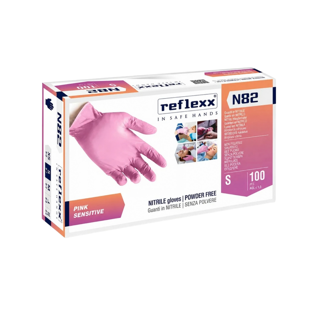 Nitrilhandschuhe, Rosa, Latexfrei, Puderfreie - Reflexx N82