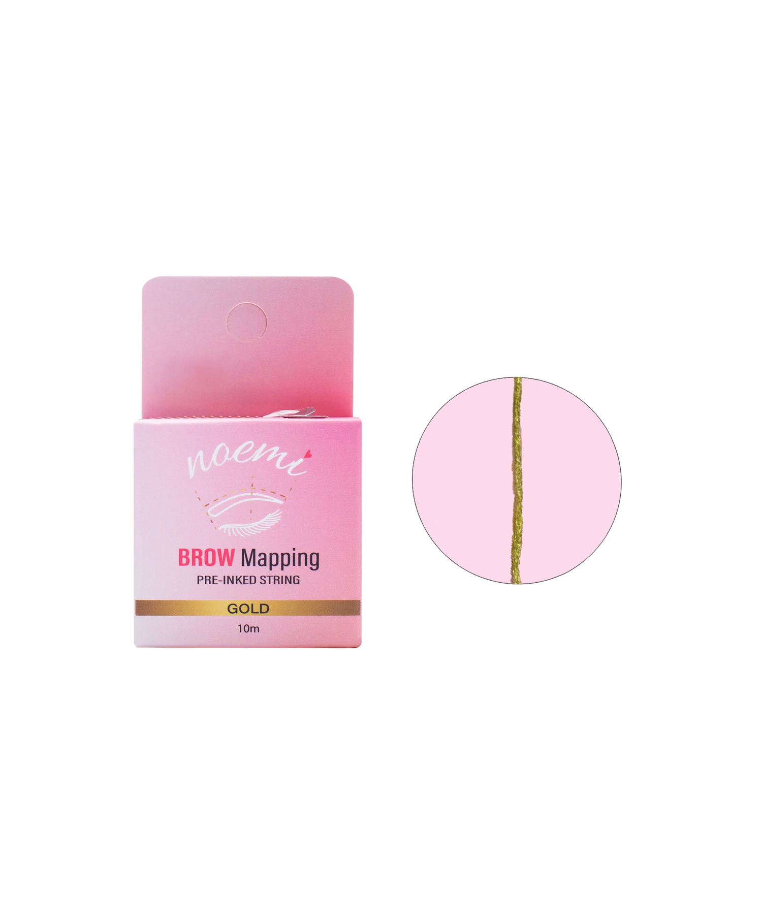 Noemi - Vorgefärbter Faden - Gold/Pink - B-Ware