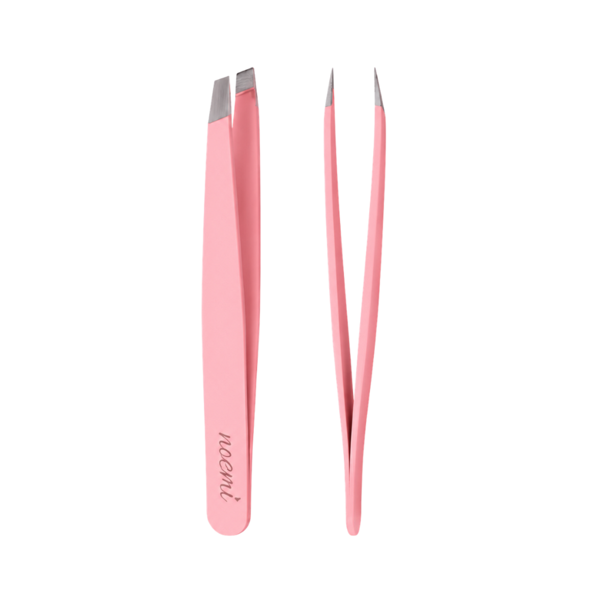 Noemi - Slant Tweezers - White/Pink/Black